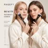 Magefy Brochas Maquillaje Profesional Pcs Doble Punta Kit Aluminio Esponjas
