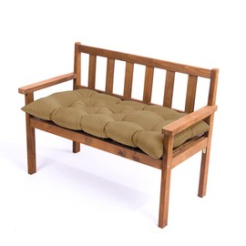 Shapeazy Outdoor/Indoor Waterproof Bench Cushion,Non-Slip Bench Pads with Ties Swing Chair Tatami Cushion,Bench Cushions for Patio Backyard Porch Garden Wicker Furniture (39.4*19.7inch, khaki)