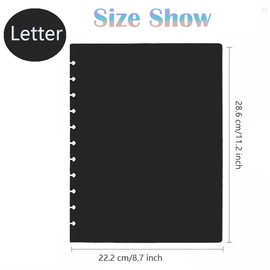 ITSYHPRO 3 Set Letter Discbound Notebook Covers DIY Disc Planner Mixed Candy Colors Compatible with Happy Planner(1 Blue+1 Black+1 Brown,Letter)