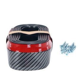 [one+lifestyle] Carbon Style Lip Spoiler Under Lip Molle 8.5 ft (2.5 m) Universal Rubber Anti-Scratch Front Bumper Guard Aero Dress Up Chin Spoiler Arch Molding Bumper Fender Protector Waterproof