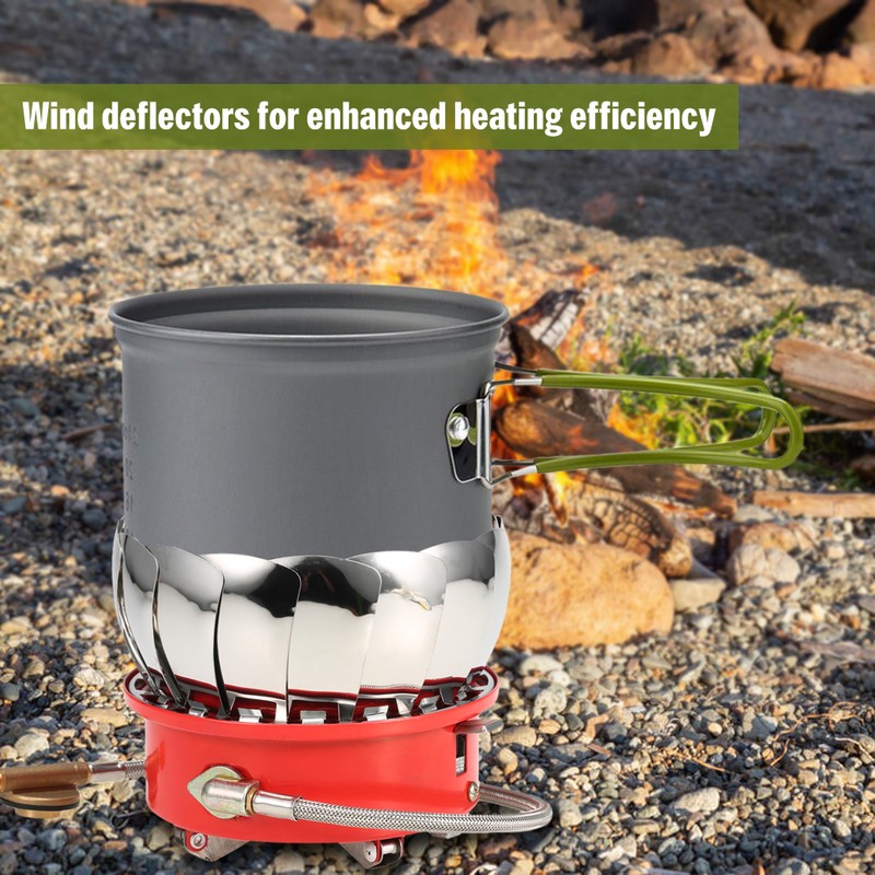 Lixada Windproof Piezo Ignition Gas Stove Outdoor Cooking Gas Burner