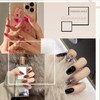 Cimenexe Pattern Press On Nails Nude Pink Fake Nails Almond