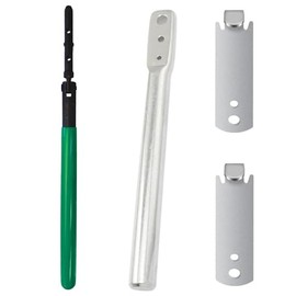 Stainless Steel Fence Wire Twister, Barb Wire Twisting Tool, Handheld Twisting Tool with Rubber Grip & 3 mm Diameter Hole, for Securing T/U/Y/Round-Posts Clips, Fencing Wire 1 Set