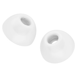 Cearvol集音器用密着型/通気型シリコンイヤーピースイヤーチップイヤーバンド快適軽量音質向上ホワイト（Lサイズ）