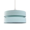 Contemporary Quality Duck Egg Linen Fabric Triple Tier Ceiling Pendant