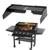 PHYESUVIN Universal Wind Guard and Warming Rack Fit for Griddle