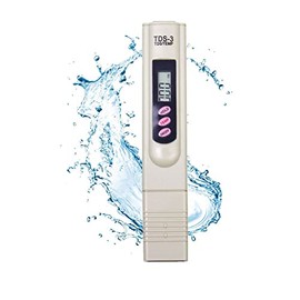Diyeeni TDS Water Quality Tester Digital LCD TDS Meter Tester Water Testing Pen Purity Filter 0-9990 PPM Temp for Drinking Water, Aquariums and Swimming Pools (Grey)