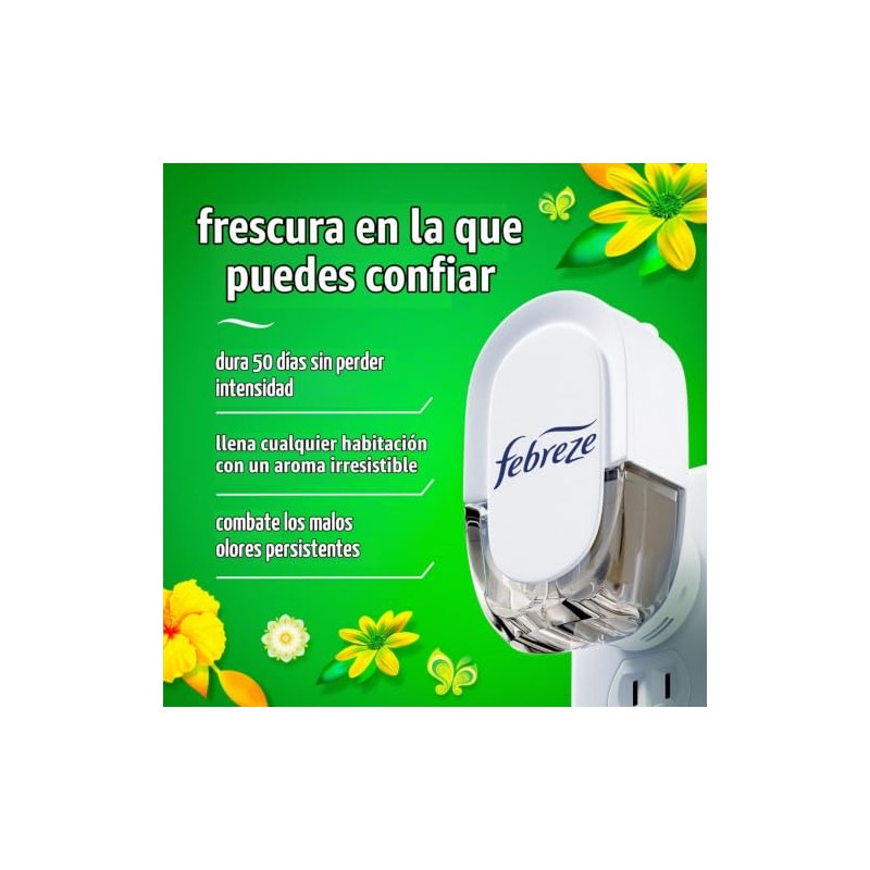 Febreze - Ambientador enchufable, kit de inicio de aceite perfumado