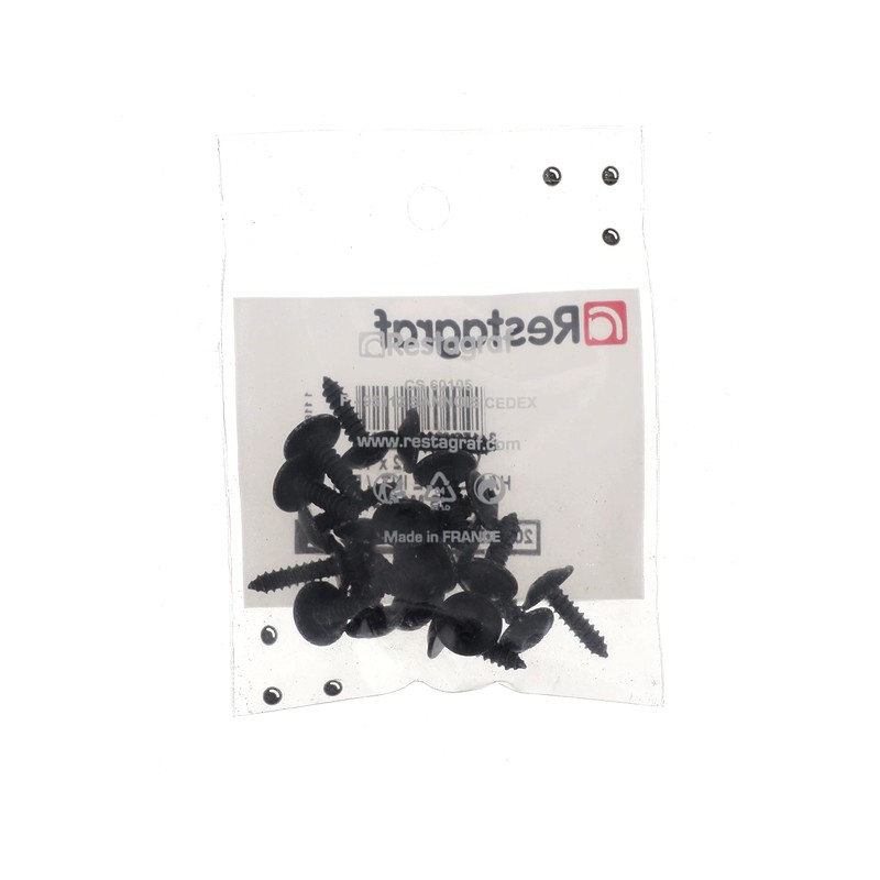 20 x Black Zinc Wide Head Self Tapping Screws RLX