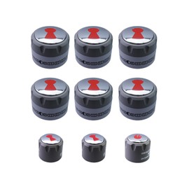 JUFZQO 67692 Control Knob Kit Compatible with Weber Summit 660/670 Grill Knobs, Includes 6 Main Burner Ignition Control Knobs, 1 IR Knob, 1 Smoke and 1 Grill Burner Control Knob, 9 Pack