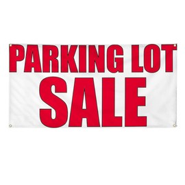Vinyl Banner Multiple Sizes Parking Lot Sale Advertising Printing A Lifestyle Outdoor Weatherproof Industrial Yard Signs 4 Grommets 24x36Inches