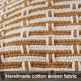 LOMOHOO Cushion Covers 30x50cm Cotton Woven Pillowcase Throw Pillow Cover Beige Cushion Cover Boho Decorative Pillows Cover Chic Pillow Protector For Living Room Sofa Bedroom