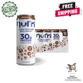 Nurri 30g Chocolate Ultra-Filtered Milkshake 11 fl. oz., 12 pk. FREE SHIPPING