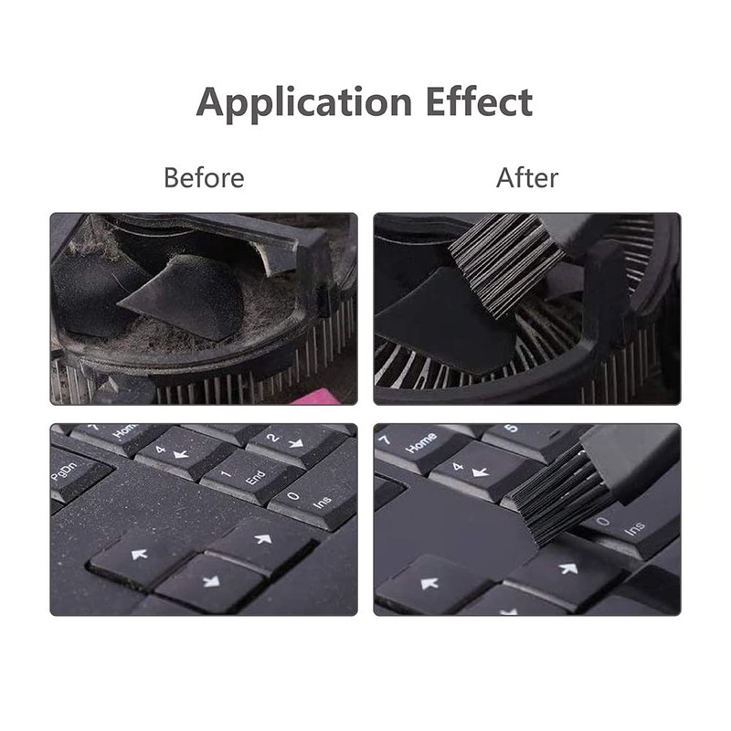 Keyboard Brush,6 in 1 Multi-Purpose Portable Plastic Handle Nylon Anti