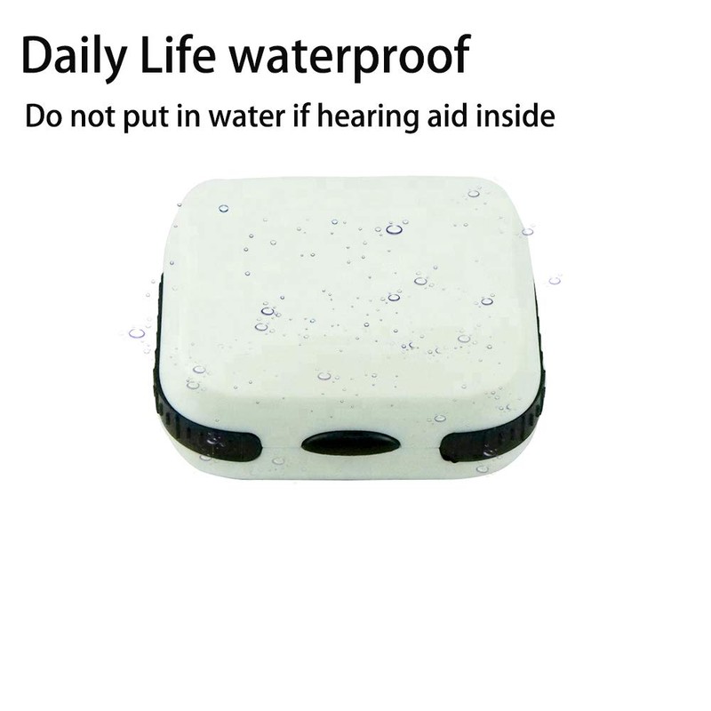 Phirunty Hearing Aid Case Hard Small Splashproof 2.16"*2.04"*0.39" Cushioned Interior