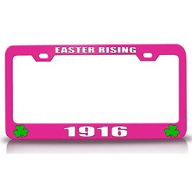 Custom Brother - Easter Rising 1916 Irish Flag Metal Car SUV Truck License Plate Frame Pn e75