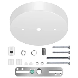 Canomo 5 1/8 Inches Ceiling Lighting Canopy Kit Single Head Pendant Light Plate Cover with All Mounting Hardware for Chandelier or Pendant Light (White)