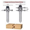 2PCS Tongue and Groove Adjustable Router Bit Set & 45