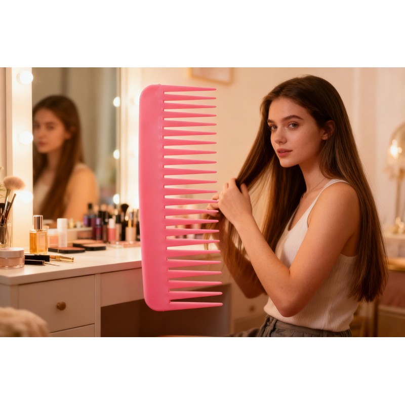 3pcs Large Hair Detangling Comb, Wide Tooth for Curly Hair,