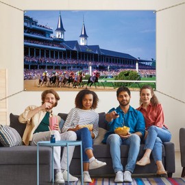 Nepnuser Kentucky Derby Photo Booth Backdrop Horse Racing Churchill Downs Indoor Outdoor Party Photography Home Wall Background Decoration (7×5ft)