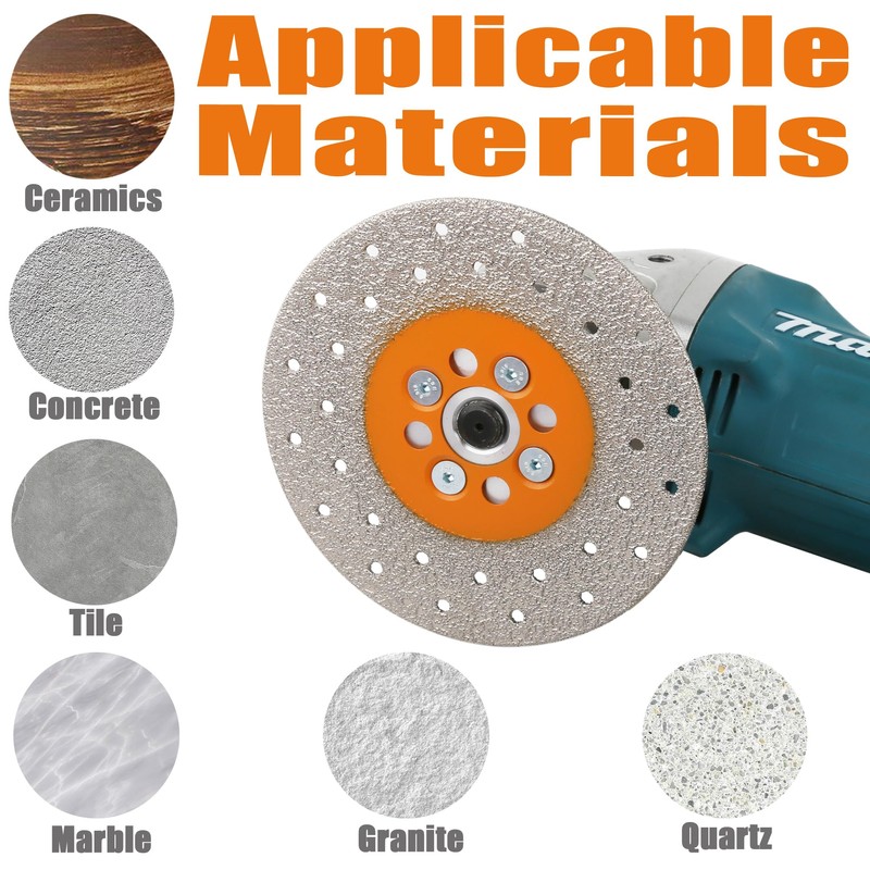 Vearter Vacuum Brazed Diamond Saw Blades Double Side Use 5/8-11"