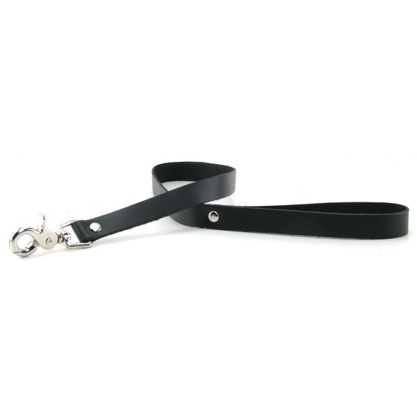 KinkLab Bondage Basics Leather Leash, Black