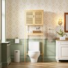 SMIBUY Bathroom Over The Toilet Storage Cabinet, 2 Door Bamboo