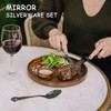 Black Silverware Set for 12, Stainless Steel Gorgeous Retro Royal