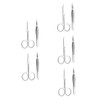 Healvian 5sets Stainless Steel Eyebrow Scissor Tweezer Ergonomic Design for