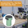 4Pcs 20mm Woodworking Bench Dogs Aluminum Alloy 2 Flat Sides