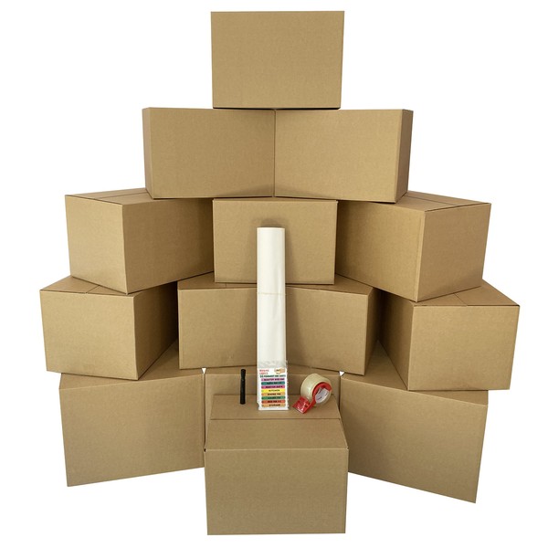 Uboxes Moving Boxes 1 Room Bigger Moving Kit - 14