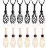 weryerker 12 PCS Crystal Cage Necklace Holder Necklace Cord Empty