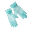 Yunyuebridal Guantes de tul de verano para mujer, con volantes