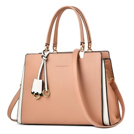 DEEVORCA Elegant Women's Handbag Fashion Lightweight Shoulder Bag with Handle Large Capacity Bag Tote Bag for Shopper Travel Daily Holiday Business Work PU Leather Women's Handbags, pink