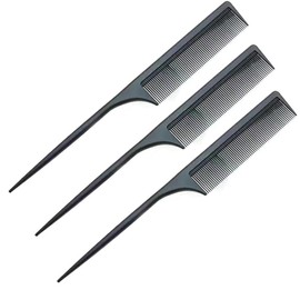 HorizonMega Hair Comb, Black Tail Comb, Cutting Comb, Anti-Static, Comb, Unisex, For Women, Men, Hair Straightening, Hairdressing, Professional Use, Metal Comb, Restoration, Foldable, Cutting Comb