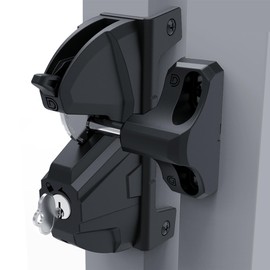 D&D TECHNOLOGIES Lokklatch® Deluxe Privacy and Security Gate Latch - Black - Deadbolt - Gate Latch - 1938460031