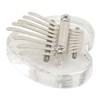Heart Shaped Thumb Piano Mini Portable Transparent Crystal 8 Keys
