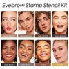 Eyebrow Stamp Stencil Kit - 24PCS Eyebrow Stencils for Perfect