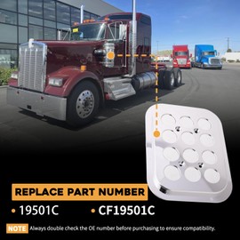 Fresh Cabin Filter Silver Chrome With 2 Filter Layer Fit For Kenworth T600 T450 T800 W800 W900 T600B W900L 1986-2015-Up Replaces CF19501C 19501C