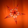 Honeycomb Pink Paper Star Lantern with 12 Foot Power Cord