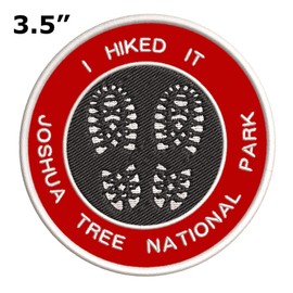 I Hiked It! Joshua Tree National Park Hiking Boot Embroidered Premium Patch DIY Iron-on or Sew-on Decorative Badge Emblem Vacation Souvenir Travel Gear Clothes Appliques