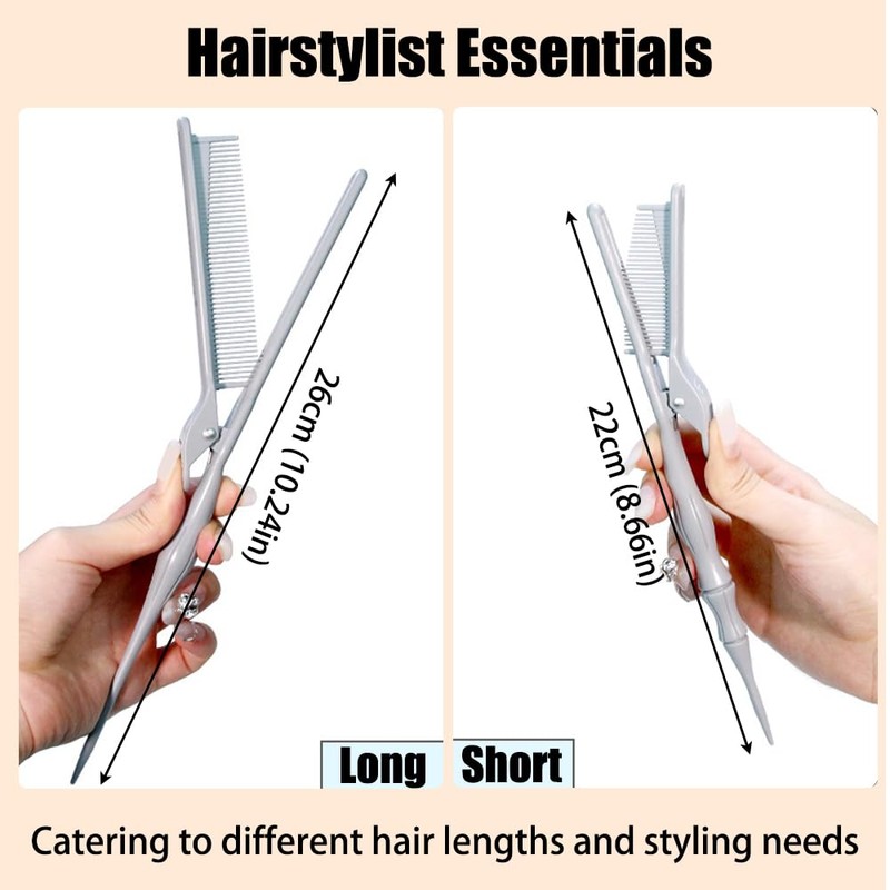 Teasing Clip Comb,Coloring Styling Hair Straightening Tools, Rat Tail Teasing