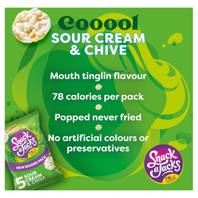 Snack a Jacks Crispy Sour Cream and Chive, Green, 19