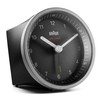 Braun Radio-Controlled Alarm Clock, Plastic, Black/Silver, Normal
