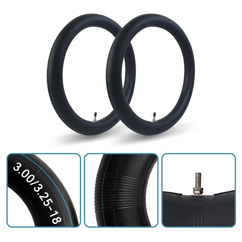 2-Pcs 3.00/3.25-18 Inner Tube 80/90-18 3.00-18 3.25-18 Inner Tube Straight