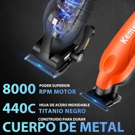 KEMEI - Cortapelos para hombres profesionales, cortapelos y recortadores de peluquero para hombres, kit de cortapelos y peluquería inalámbricos, kit de corte de pelo, 2293, 2290D, T95