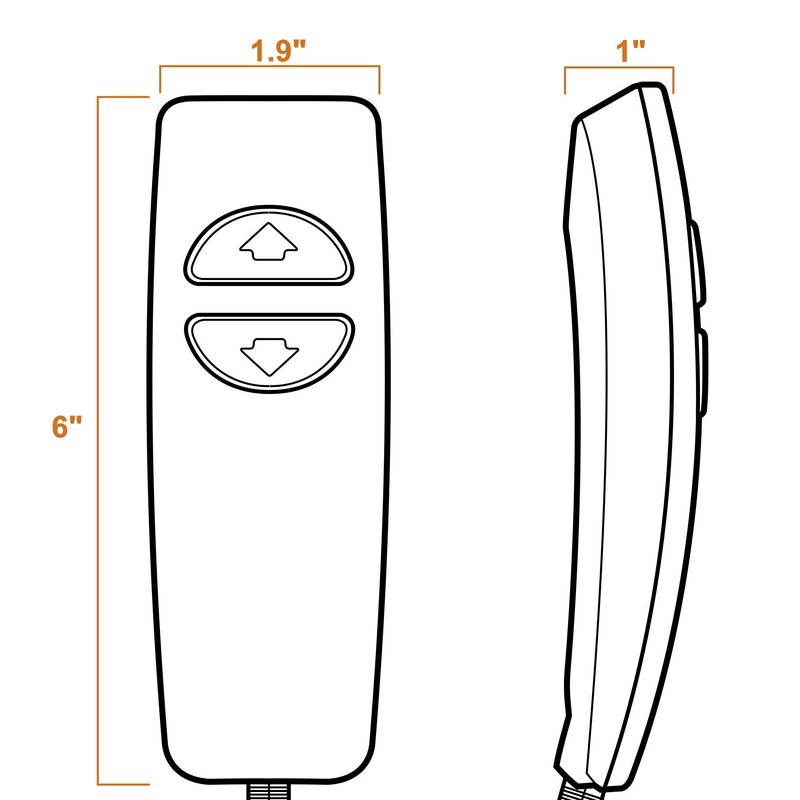 Hommoat 2 Button 5 Pin Hand Remote Control for Power