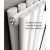 Greened House Oval Tube Radiator Feet Freestanding Pair Floor Standing