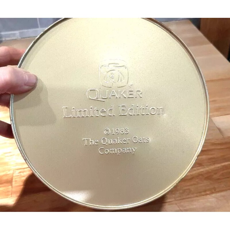Quaker Oats Collector’s Tin 1982 Limited Edition W/Recipes Vintage New