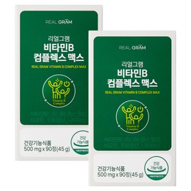 [New stock] Realgram Vitamin B Complex, 8 types of vitamin B, 200% high content, 90 tablets, 2 pieces / [신규입고] 리얼그램 비타민B컴플렉스 8종비타민B 200% 고함량, 90정, 2개